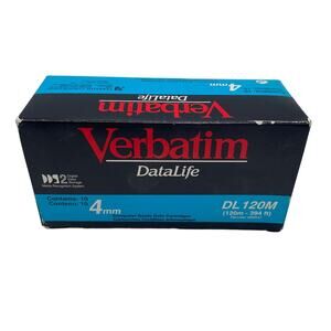 Verbatim DataLife 4mm DL120M 10 Pack New Sealed Bundle